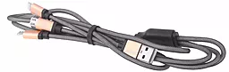 Кабель USB Earldom Universal Lightning/micro/micro Combo Cable 3in1 Gold (ET-877) - миниатюра 6