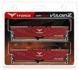 Оперативная память Team 16GB (2x8GB) DDR4 3200MHz T-Force Vulcan Z Red (TLZRD416G3200HC16CDC01) - миниатюра 2