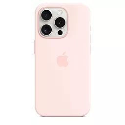 Чехол Apple Silicone Case Full with MagSafe and SplashScreen для Apple iPhone 15 Pro Max Light Pink
