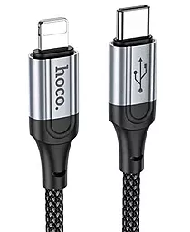 USB PD Кабель Hoco X102 Fresh charging 27w 3a USB Type-C -Lightning cable  black