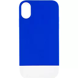 Чохол Epik TPU+PC Bichromatic для Apple iPhone X, iPhone XS Navy Blue / White