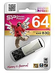 Флешка Silicon Power BLAZE B30 256GB USB 3.0 (SP256GBUF3B30V1K) Black - миниатюра 4