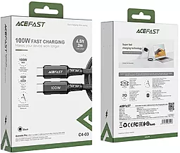 Кабель USB PD AceFast C4-03 100W 5A 2M USB Type-C - Type-C Cable Black - миниатюра 3