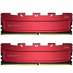 Оперативная память Exceleram DDR4 16GB (2X8GB) 3466MHz Kudos (EKRED4163418AD) Red