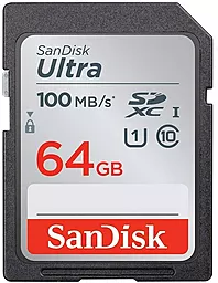Карта памяти SanDisk SDXC 64GB Ultra Class 10 UHS-I U1 (SDSDUNR-064G-GN6IN)