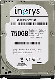 Жорсткий диск для ноутбука i.norys 750 GB 2.5 (INO-IHDD0750S2-N1-7216)