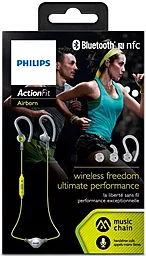 Наушники Philips SHQ8300 ActionFit Bluetooth Green/Grey - миниатюра 3
