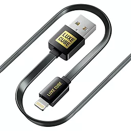 Кабель USB Luxe Cube Flat Lightning Cable Black (2231252964019)