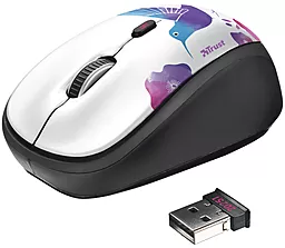 Компьютерная мышка Trust Yvi Wireless Mouse bird (20251) White