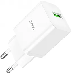 Сетевое зарядное устройство Hoco N26 Maxim 18W QC3.0 USB-A White - миниатюра 2