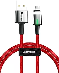 Кабель USB Baseus Zinc Magnetic 2.4A micro USB Cable Red (CAMXC-A09)