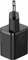 Сетевое зарядное устройство с быстрой зарядкой Baseus Super Silicone 20w PD USB-C home charger black (CCSUP-B01) - миниатюра 4
