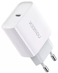 Сетевое зарядное устройство Ugreen CD137 Fast Charging PD20W+QC4.0 USB-C 3A White (60450)