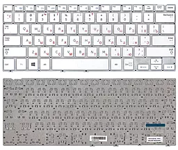 Клавиатура для ноутбука Samsung NP915S3 без рамки белая