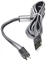 Кабель USB LDNio Magnetic 2-in-1 USB Lightning/micro USB Cable silver (LC-86) - миниатюра 3