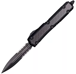Нож Microtech Makora Double Edge Black Blade Signature Series (206-2TCFIS) Полусеррейтор