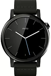 Смарт-часы Motorola Moto 360 2nd Generation 42mm Stainless Steel with Black Leather Strap - миниатюра 2