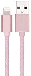 Кабель USB Momax Elit Link Lightning Cable 2.4A 3m Rose Gold (DL6L2) - миниатюра 2