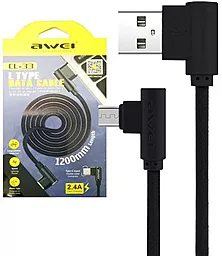 Кабель USB Awei CL-33 Data USB Type-C  Cable Black - миниатюра 3