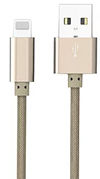 Кабель USB LDNio Lightning round 2.1A Gold (LS08)
