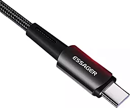 Кабель USB Essager Sunset 100w 7a 0.5m USB Type-C cable black (EXC7A-CGB01-P) - миниатюра 3