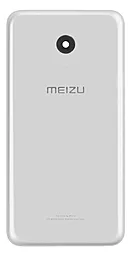 Задняя крышка корпуса Meizu M5 со стеклом камеры Silver