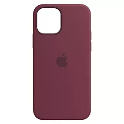Чехол Apple Silicone Case Full with MagSafe and SplashScreen для Apple для iPhone 12  / iPhone 12 Pro Plum