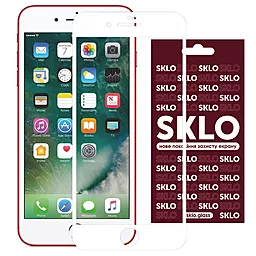 Защитное стекло SKLO 3D Full Glue Apple iPhone 7 Plus, iPhone 8 Plus White