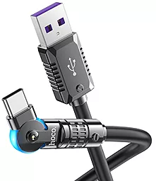 Кабель USB Hoco U118 Triumph 100w 5a 1.2m USB Type-C cable black - миниатюра 3