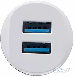 Автомобильное зарядное устройство Inkax 2 USB 2.1A White (CD-12) - миниатюра 2