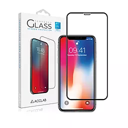 Защитное стекло ACCLAB Full Glue Apple iPhone X, iPhone XS, iPhone 11 Pro Black (1283126508189)