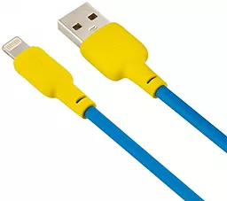 Кабель USB Gelius GP-UCN001L Full Silicone USB Lightning Cable Blue / Yellow