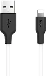 Кабель USB Hoco X21 Plus Silicone Lightning 2m Black / White