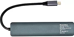 Мультипортовый USB Type-C хаб Blueendless 6-in-1 grey (CA913909) - миниатюра 3
