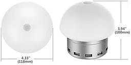 Сетевое зарядное устройство Awei C910 LED Lamp with 6 USB ports Gray - миниатюра 4