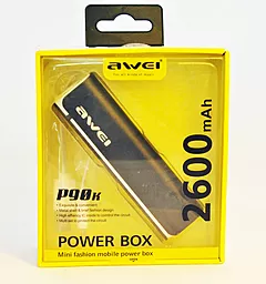 Повербанк Awei Power Bank P90k 2600 mAh Black - миниатюра 2