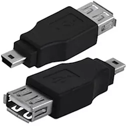 OTG-переходник EasyLife M-F mini USB 5pin -> USB-A Black