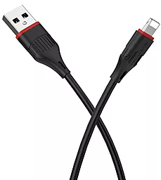 Кабель USB Borofone BX17 Lightning  Black - миниатюра 2
