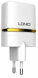 Сетевое зарядное устройство LDNio 2 USB Home charger 2.4 White (DL-AC52)