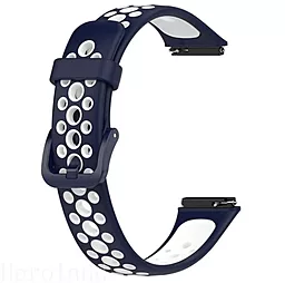 Змінний ремінець для розумного годинника BeCover Vents Style Huawei Band 7/Honor Blue-White (709442)
