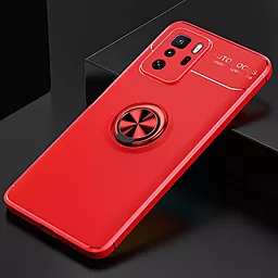 Чехол Deen ColorRing под магнитный держатель (opp) для Xiaomi Redmi Note 10 5G, Poco M3 Pro Красный / Красный - миниатюра 2