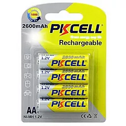Аккумулятор PKCELL Rechargeable AA / R6 2600mAh 4шт (PC/AA2600-4B)