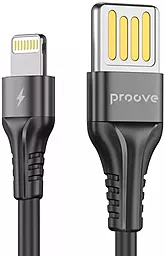 Кабель USB Proove Double Way Silicone 12W 2.4A Lightning Cable Black