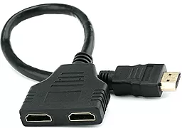 Відео спліттер Atcom HDMI - 2хHDMI 0.1m Чорний (10901)