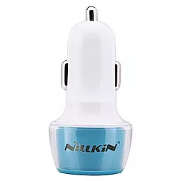 Автомобільний зарядний пристрій Nillkin Jelly 2USB Car charger 2.4A Blue - мініатюра 2