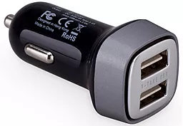 Автомобильное зарядное устройство Momax Polar Light Series 2.4a 2xUSB ports car charger black (UC4D)