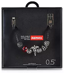 Кабель USB Remax Jewellery Lightning Cable 0.5M Black (RC-058i) - миниатюра 2