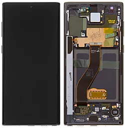 Дисплей Samsung Galaxy Note 10 N970 с тачскрином и рамкой, сервисный оригинал, Black