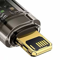 Кабель USB Baseus Explorer Series Intelligent Power-Off 2.4A 2M Lightning Cable  Black (CATS000501) - миниатюра 4