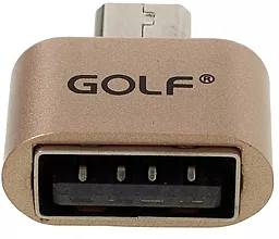 OTG-переходник GOLF Micro adapter Gold (GS-31) - миниатюра 2